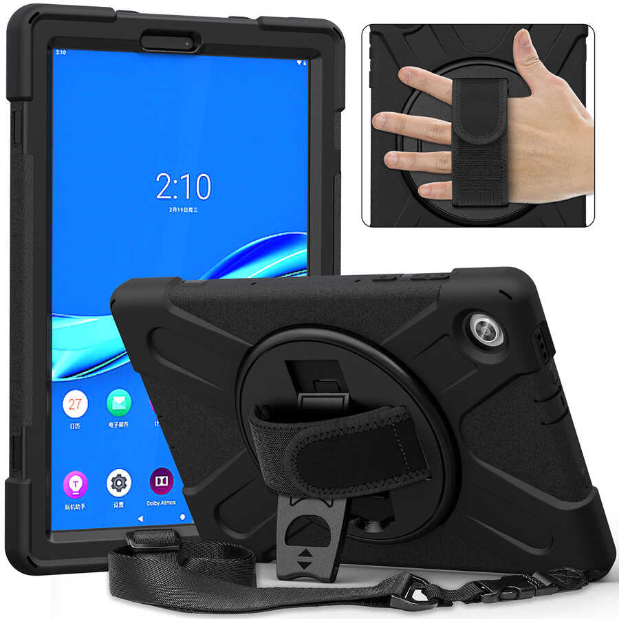 Lenovo M10 Plus TB-X606F Zore Defender Tablet Silikon Siyah