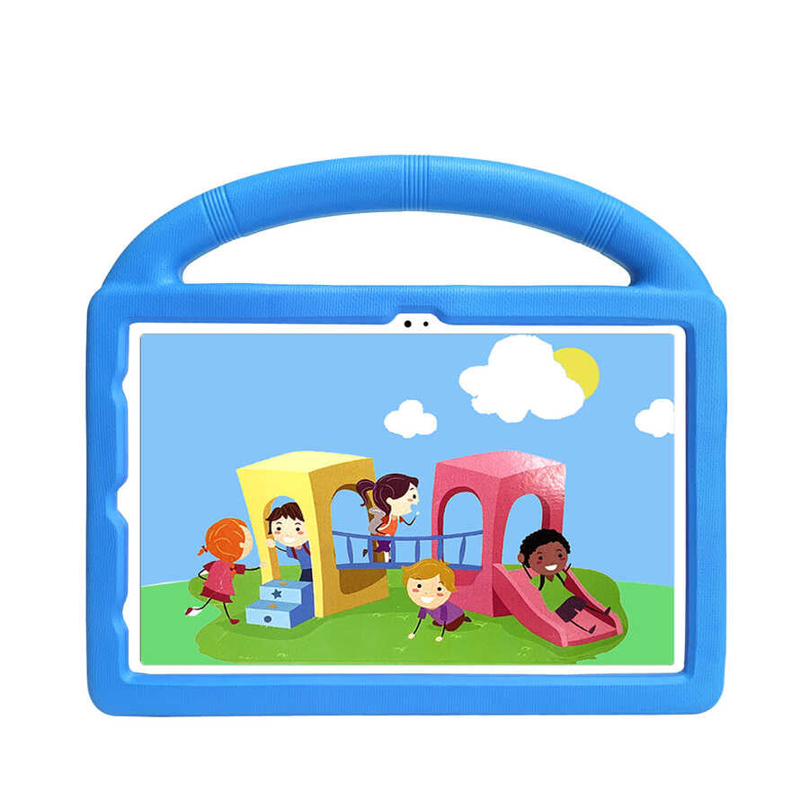 Lenovo M10 Plus TB-X606F Zore Wheel Car Tekerlek Standlı Tablet Eva Silikon Kılıf Siyah