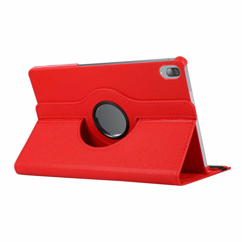 Lenovo M10 TB-X505F Zore Dönebilen Standlı Kılıf Kırmızı
