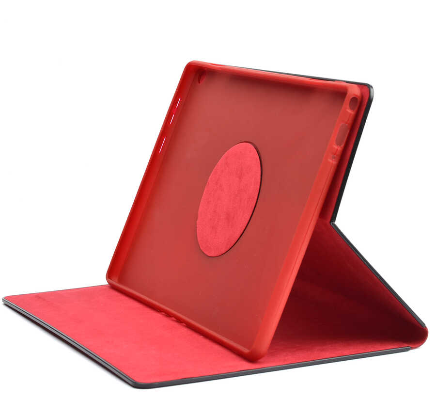 Lenovo M10 TB-X505F Zore Fest Dönebilen Standlı Kılıf Kırmızı