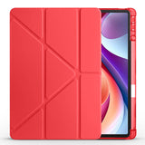 Lenovo M11 TB-330FU Kılıf Zore Tri Folding Kalem Bölmeli Standlı Kılıf Kırmızı
