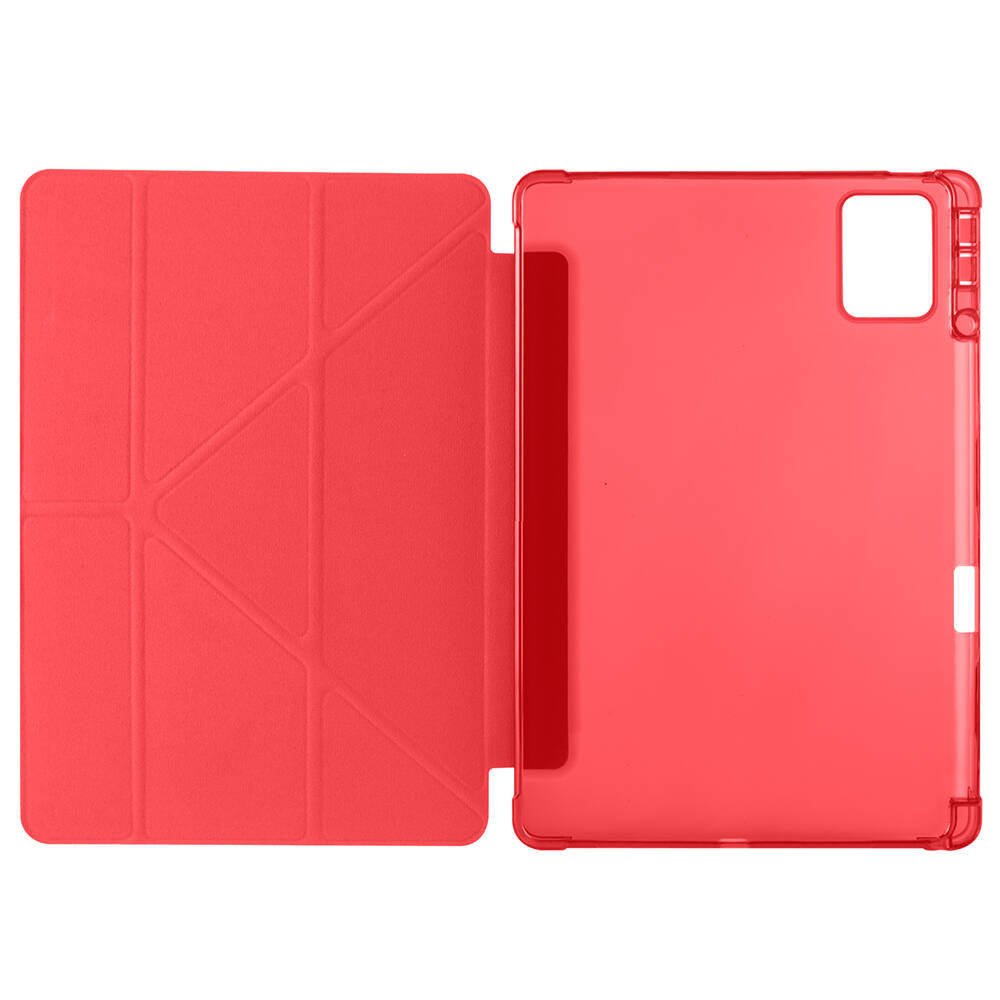 Lenovo M11 TB-330FU Kılıf Zore Tri Folding Kalem Bölmeli Standlı Kılıf Mavi
