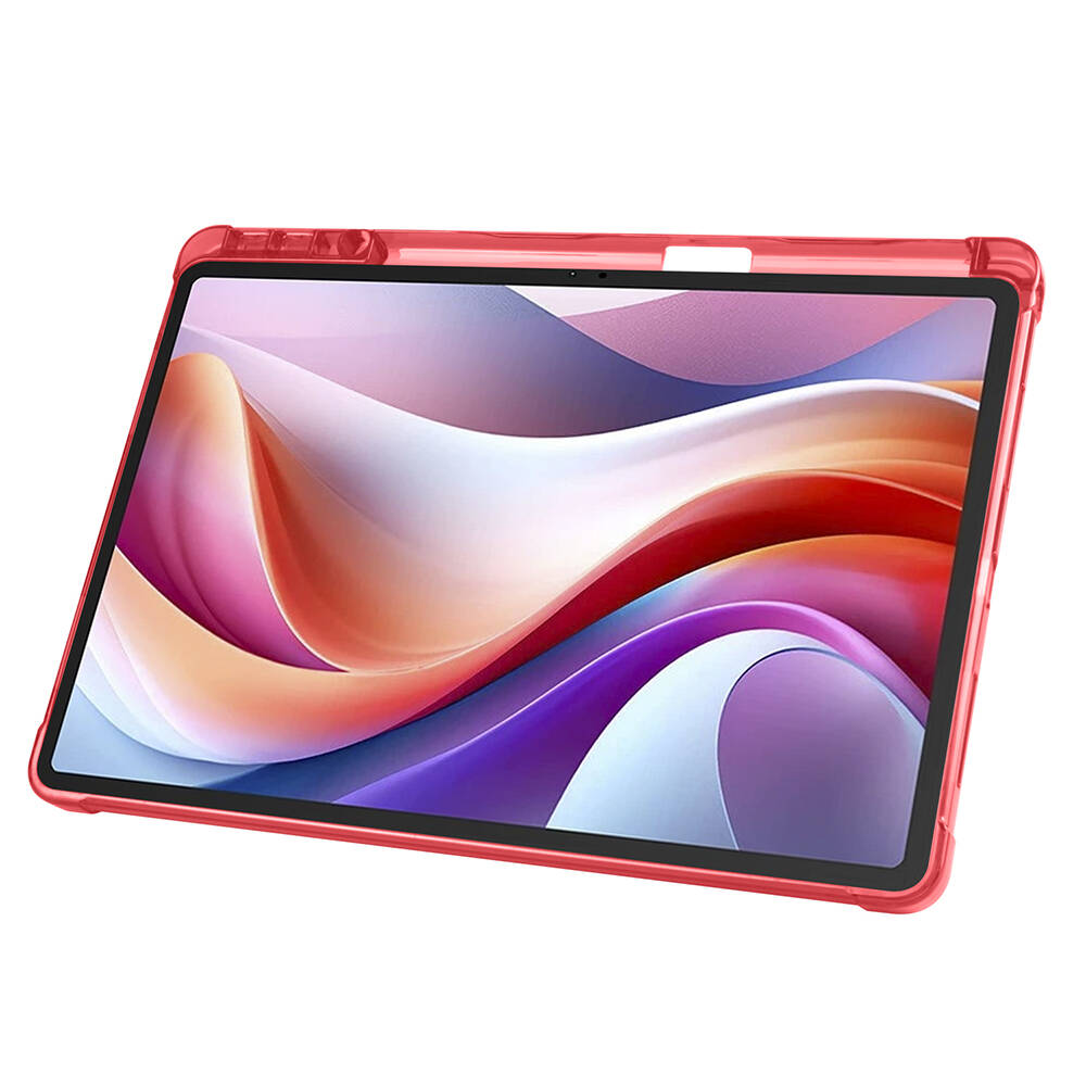 Lenovo M11 TB-330FU Kılıf Zore Tri Folding Kalem Bölmeli Standlı Kılıf Mavi