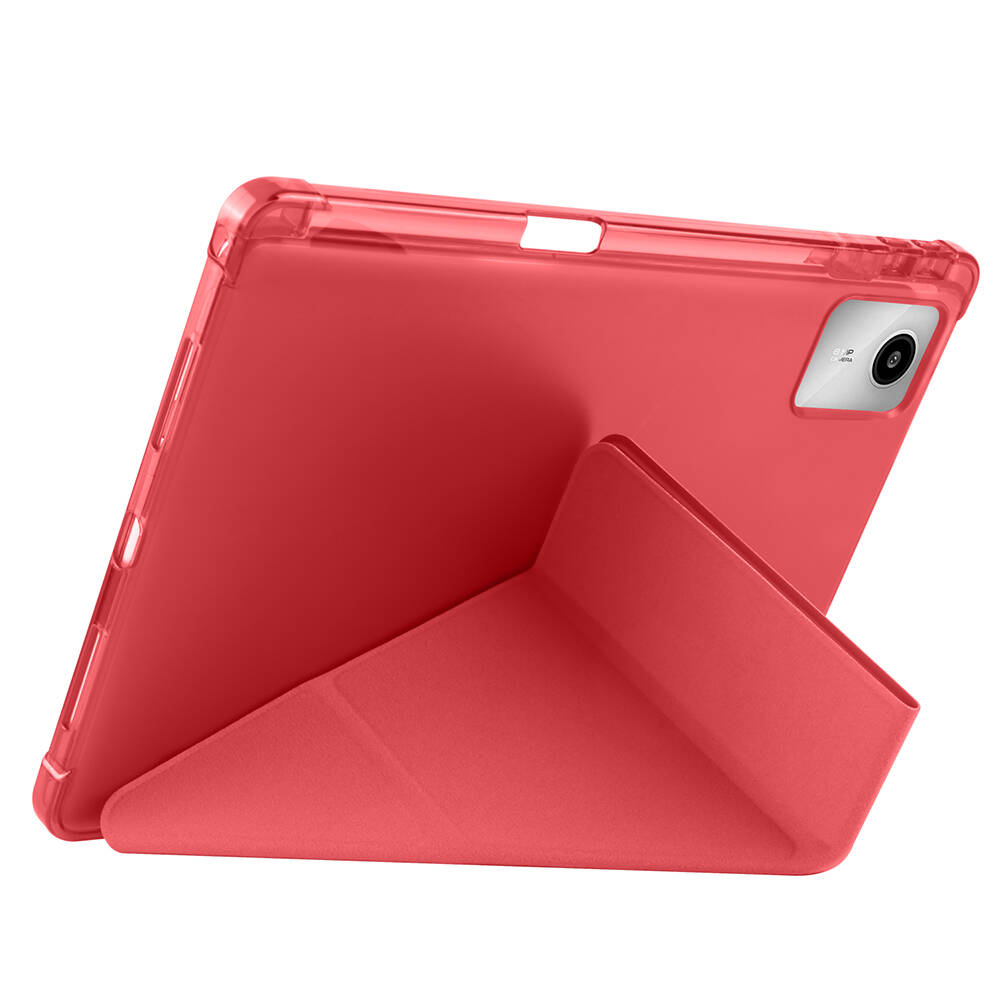 Lenovo M11 TB-330FU Kılıf Zore Tri Folding Kalem Bölmeli Standlı Kılıf Mor