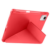 Lenovo M11 TB-330FU Kılıf Zore Tri Folding Kalem Bölmeli Standlı Kılıf Siyah