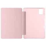 Lenovo M11 TB-330FU Kılıf Zore Tri Folding Kalem Bölmeli Standlı Kılıf Rose Gold