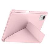 Lenovo M11 TB-330FU Kılıf Zore Tri Folding Kalem Bölmeli Standlı Kılıf Rose Gold
