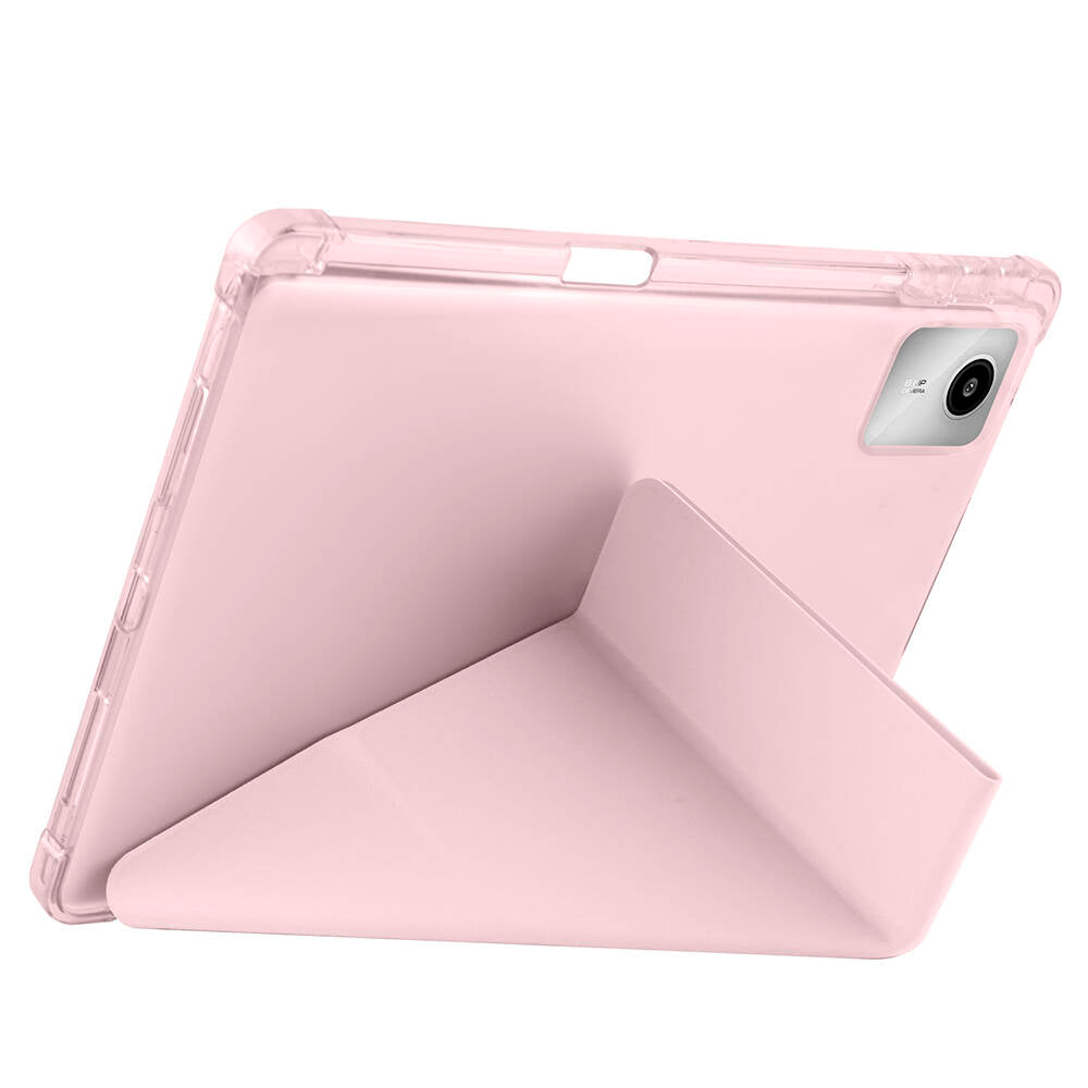 Lenovo M11 TB-330FU Kılıf Zore Tri Folding Kalem Bölmeli Standlı Kılıf Siyah