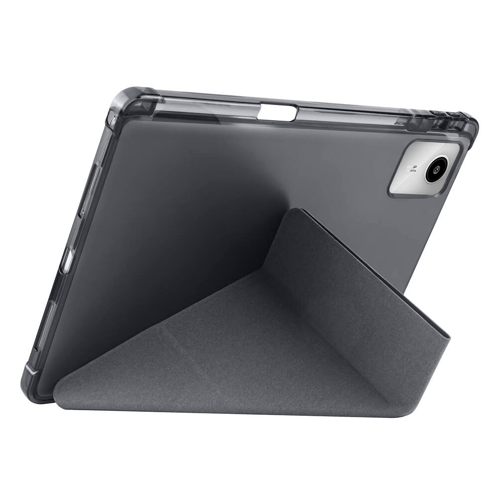 Lenovo M11 TB-330FU Kılıf Zore Tri Folding Kalem Bölmeli Standlı Kılıf Siyah