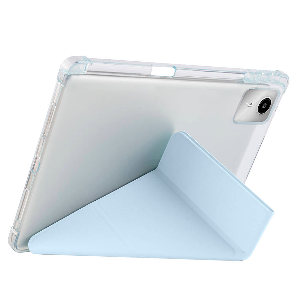 Lenovo M11 TB-330FU Kılıf Zore Tri Folding Kalem Bölmeli Standlı Kılıf Mor