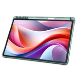 Lenovo M11 TB-330FU Kılıf Zore Tri Folding Kalem Bölmeli Standlı Kılıf Koyu Yeşil