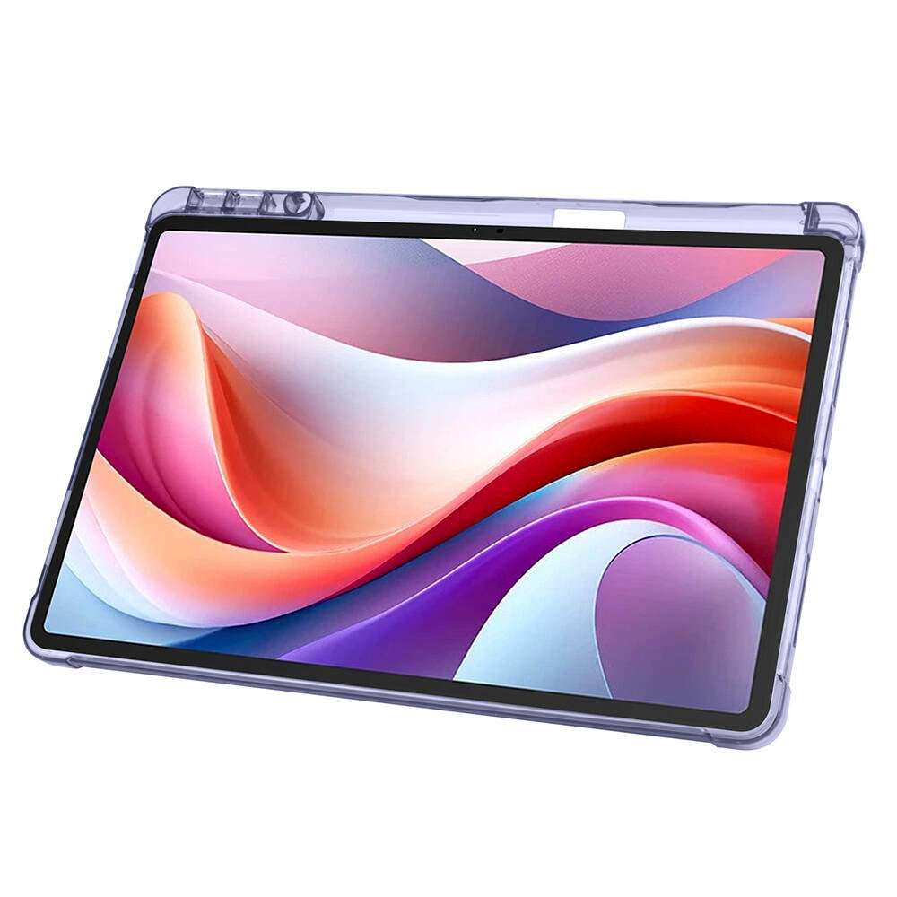 Lenovo M11 TB-330FU Kılıf Zore Tri Folding Kalem Bölmeli Standlı Kılıf Lila