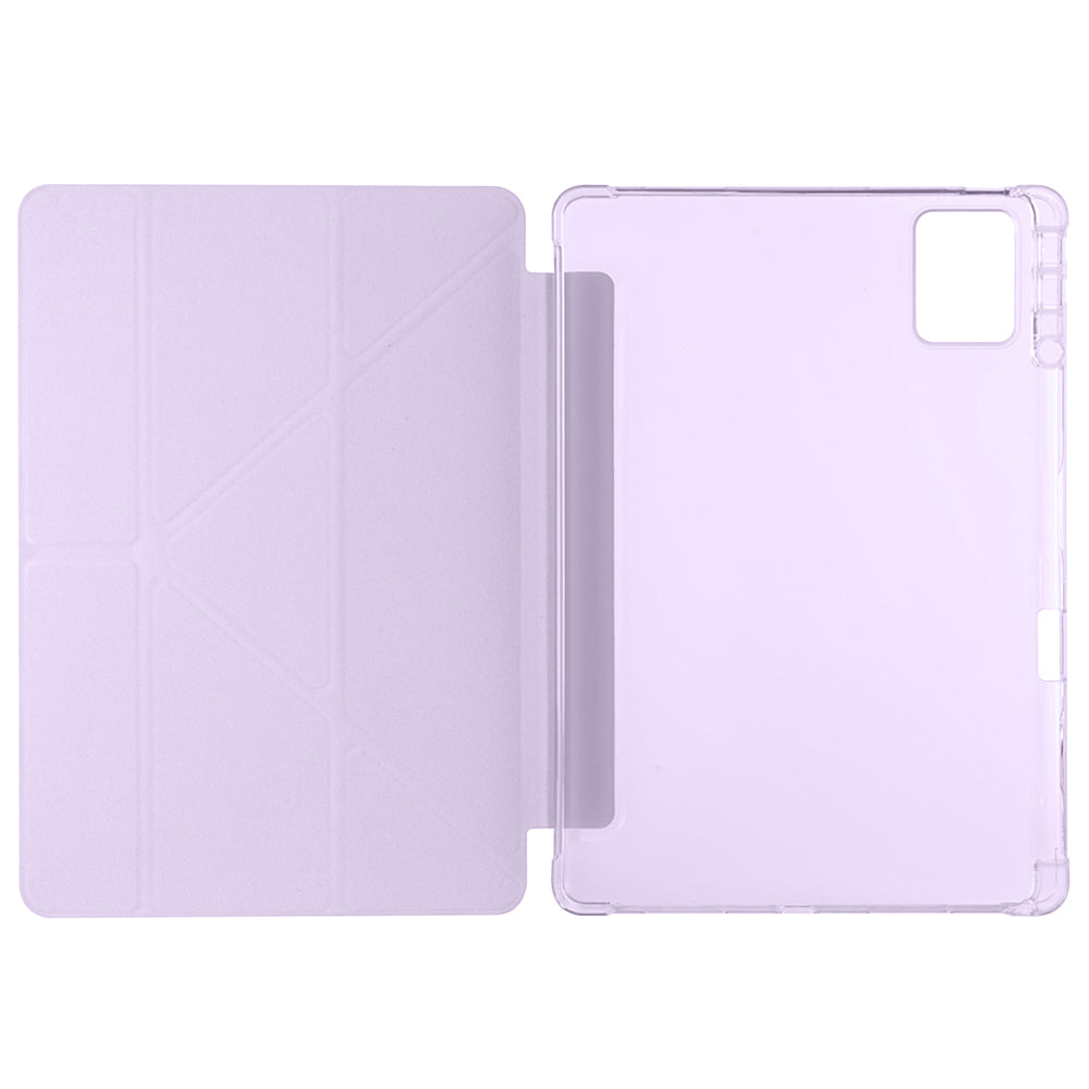 Lenovo M11 TB-330FU Kılıf Zore Tri Folding Kalem Bölmeli Standlı Kılıf Siyah