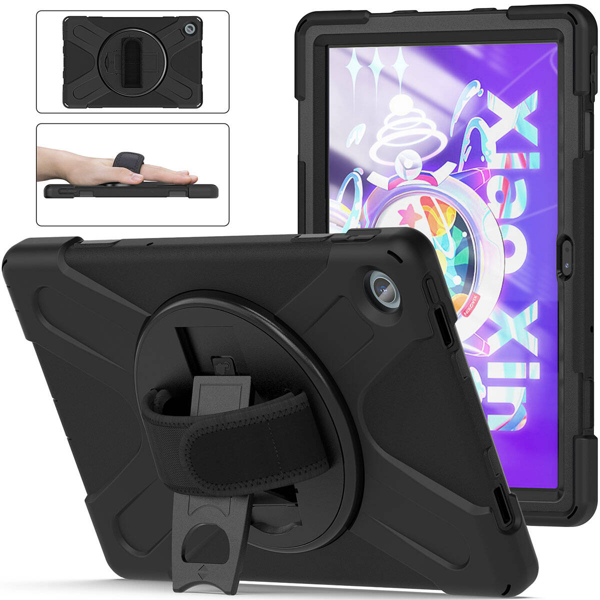 Lenovo Tab M10 Plus TB-125F - TB-128F 3. Jenerasyon Zore Defender Tablet Silikon Siyah