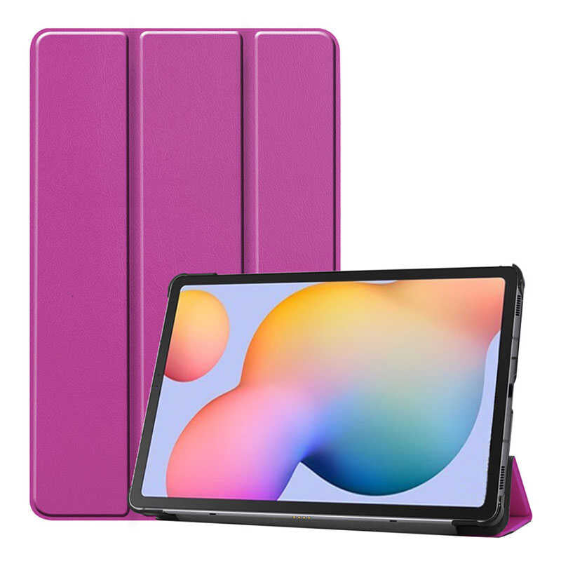 Lenovo Tab M10 Plus TB-125F - TB-128F 3. Jenerasyon Zore Smart Cover Standlı 1-1 Kılıf Mor
