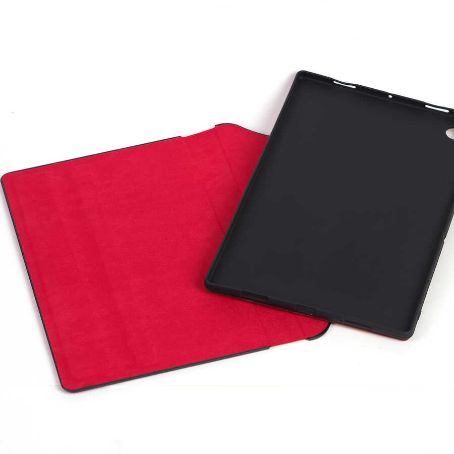Lenovo Tab M8 Zore Fest Dönebilen Standlı Kılıf Gold