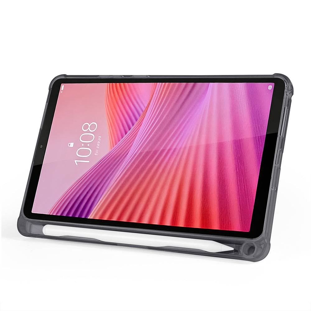 Lenovo Tab One 8.7 TB-305FU Kılıf Zore Tri Folding Kalem Bölmeli Standlı Kılıf Siyah