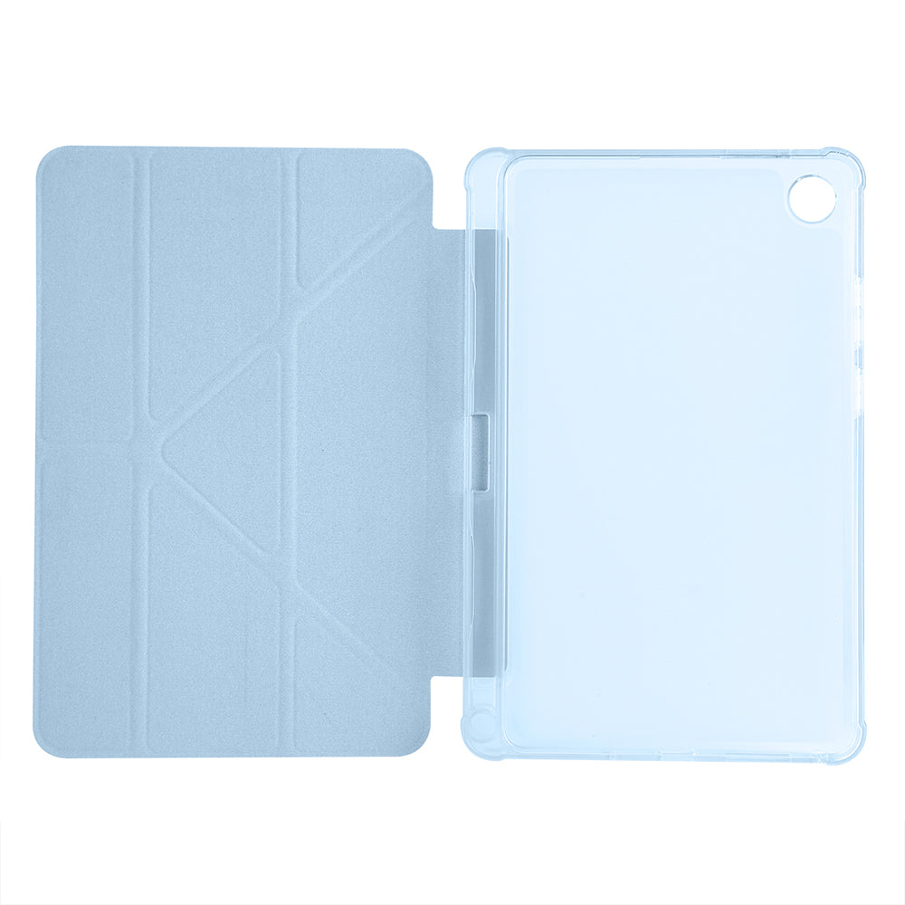 Lenovo Tab One 8.7 TB-305FU Kılıf Zore Tri Folding Kalem Bölmeli Standlı Kılıf Mavi