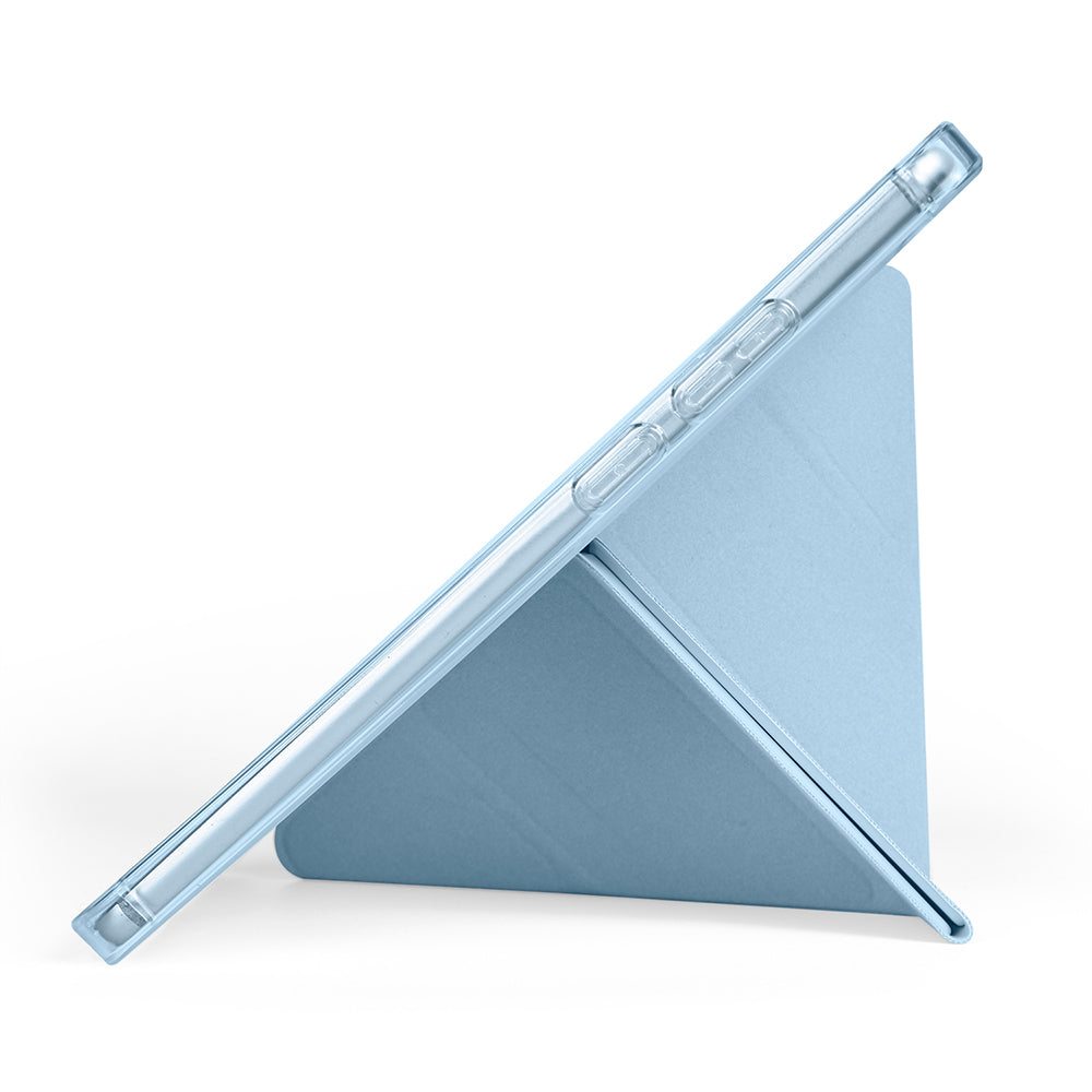 Lenovo Tab One 8.7 TB-305FU Kılıf Zore Tri Folding Kalem Bölmeli Standlı Kılıf Mavi