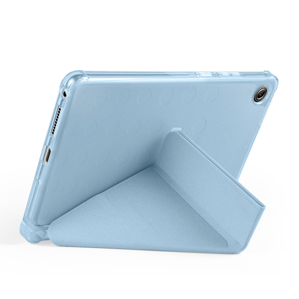 Lenovo Tab One 8.7 TB-305FU Kılıf Zore Tri Folding Kalem Bölmeli Standlı Kılıf Mavi