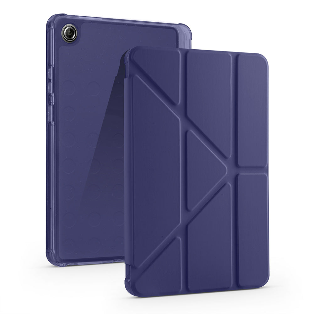 Lenovo Tab One 8.7 TB-305FU Kılıf Zore Tri Folding Kalem Bölmeli Standlı Kılıf Lacivert