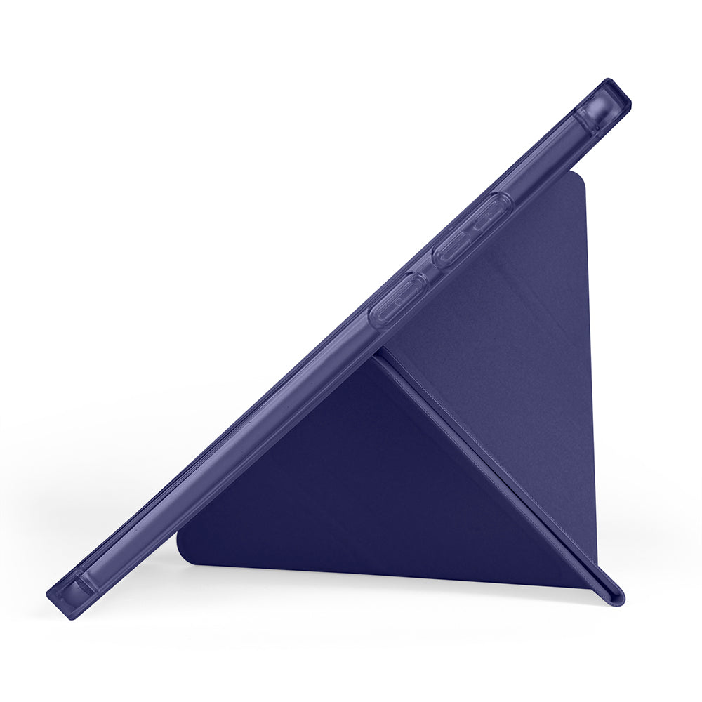 Lenovo Tab One 8.7 TB-305FU Kılıf Zore Tri Folding Kalem Bölmeli Standlı Kılıf Lacivert