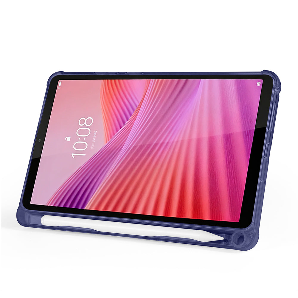 Lenovo Tab One 8.7 TB-305FU Kılıf Zore Tri Folding Kalem Bölmeli Standlı Kılıf Lacivert