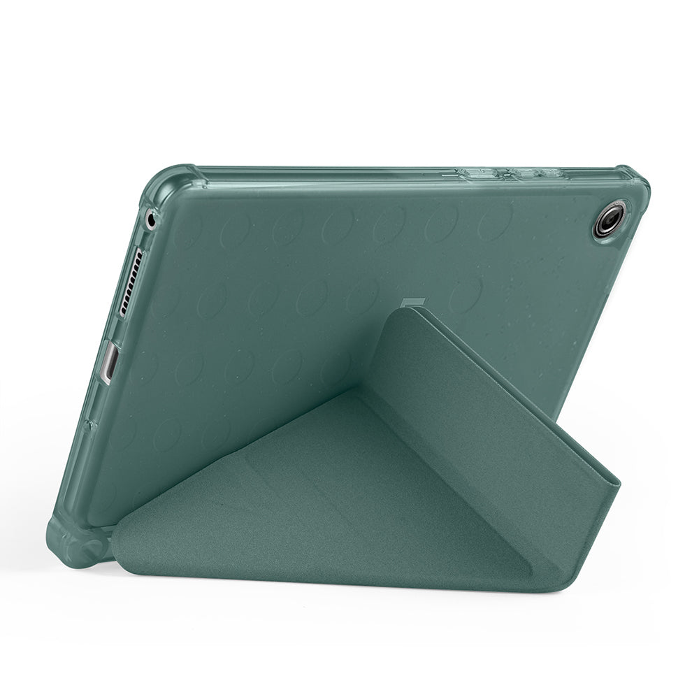 Lenovo Tab One 8.7 TB-305FU Kılıf Zore Tri Folding Kalem Bölmeli Standlı Kılıf Koyu Yeşil