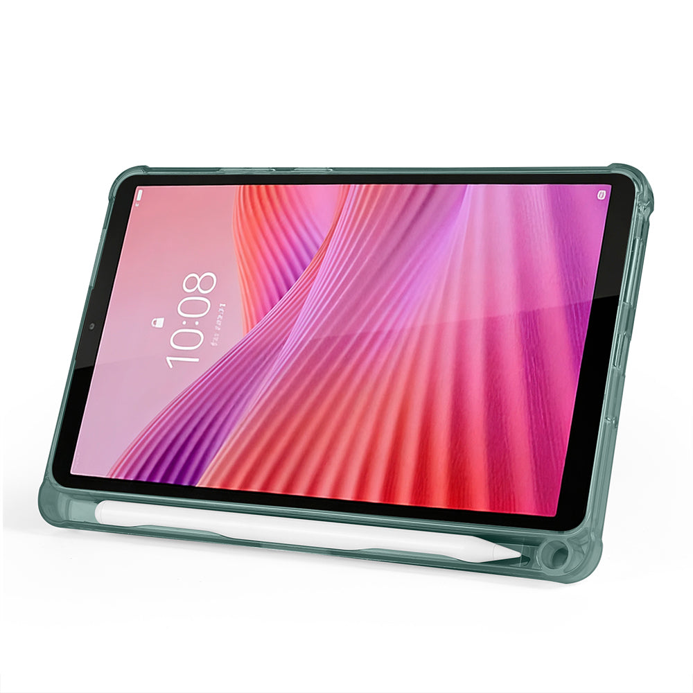 Lenovo Tab One 8.7 TB-305FU Kılıf Zore Tri Folding Kalem Bölmeli Standlı Kılıf Koyu Yeşil