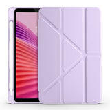 Lenovo Tab One 8.7 TB-305FU Kılıf Zore Tri Folding Kalem Bölmeli Standlı Kılıf Lila