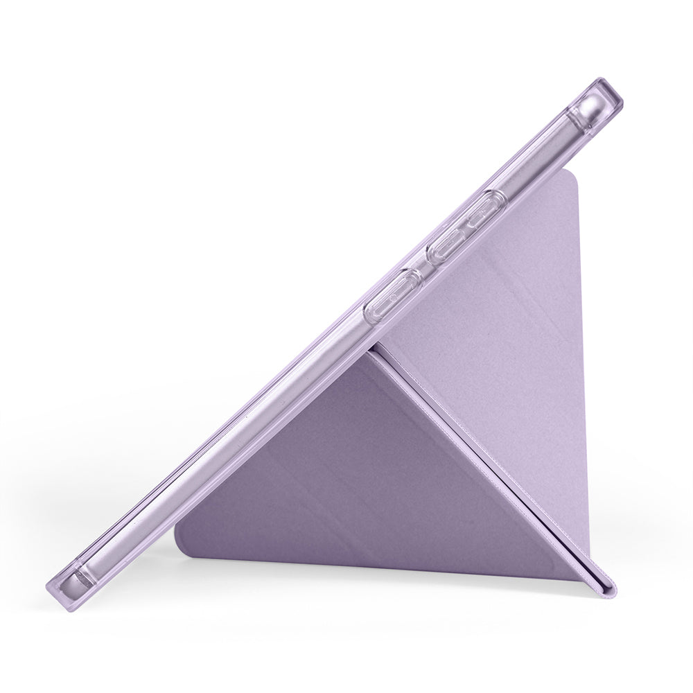 Lenovo Tab One 8.7 TB-305FU Kılıf Zore Tri Folding Kalem Bölmeli Standlı Kılıf Lila