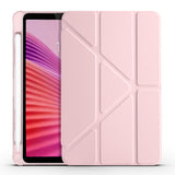 Lenovo Tab One 8.7 TB-305FU Kılıf Zore Tri Folding Kalem Bölmeli Standlı Kılıf Rose Gold