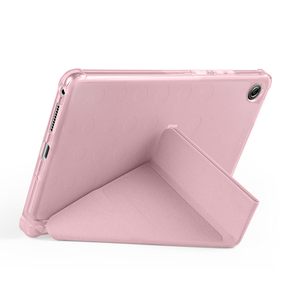 Lenovo Tab One 8.7 TB-305FU Kılıf Zore Tri Folding Kalem Bölmeli Standlı Kılıf Rose Gold