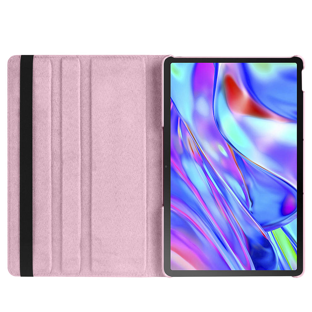 Lenovo Tab P11 11.5 (2.Nesil) TB350UF Zore Dönebilen Standlı Kılıf Pembe Koyu