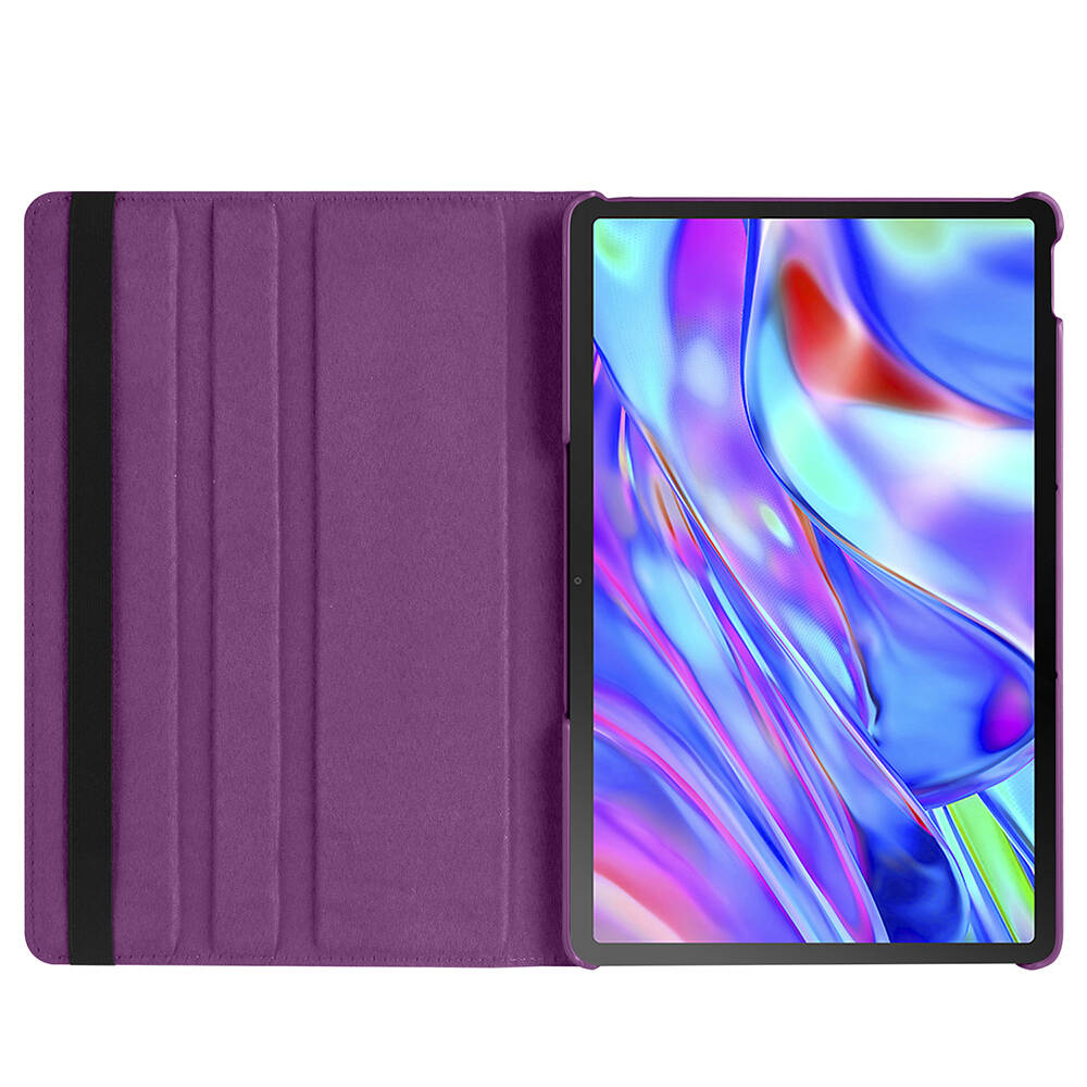 Lenovo Tab P11 11.5 (2.Nesil) TB350UF Zore Dönebilen Standlı Kılıf Pembe Koyu