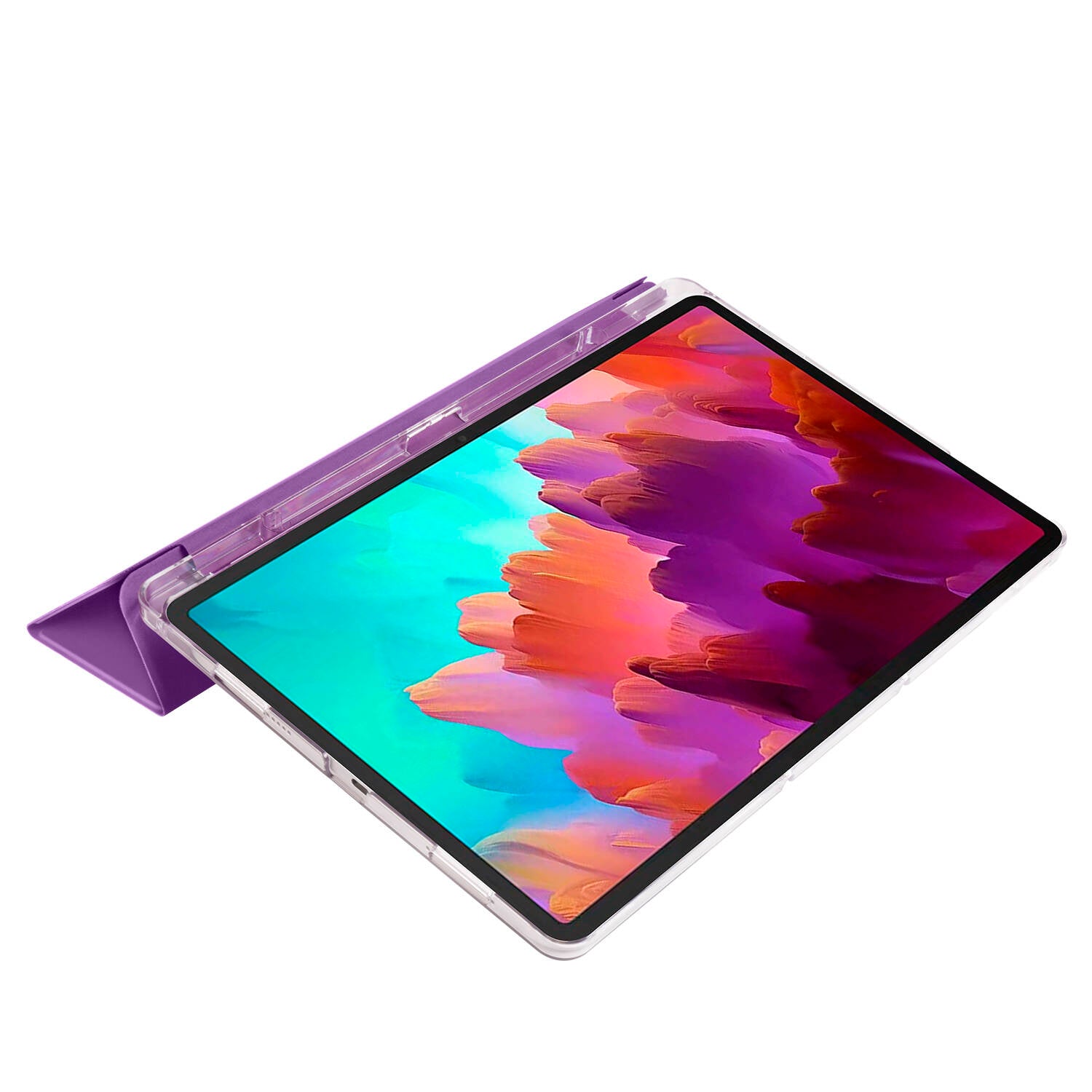 Lenovo Tab P12 Zore Smart Cover Standlı 1-1 Kılıf Siyah