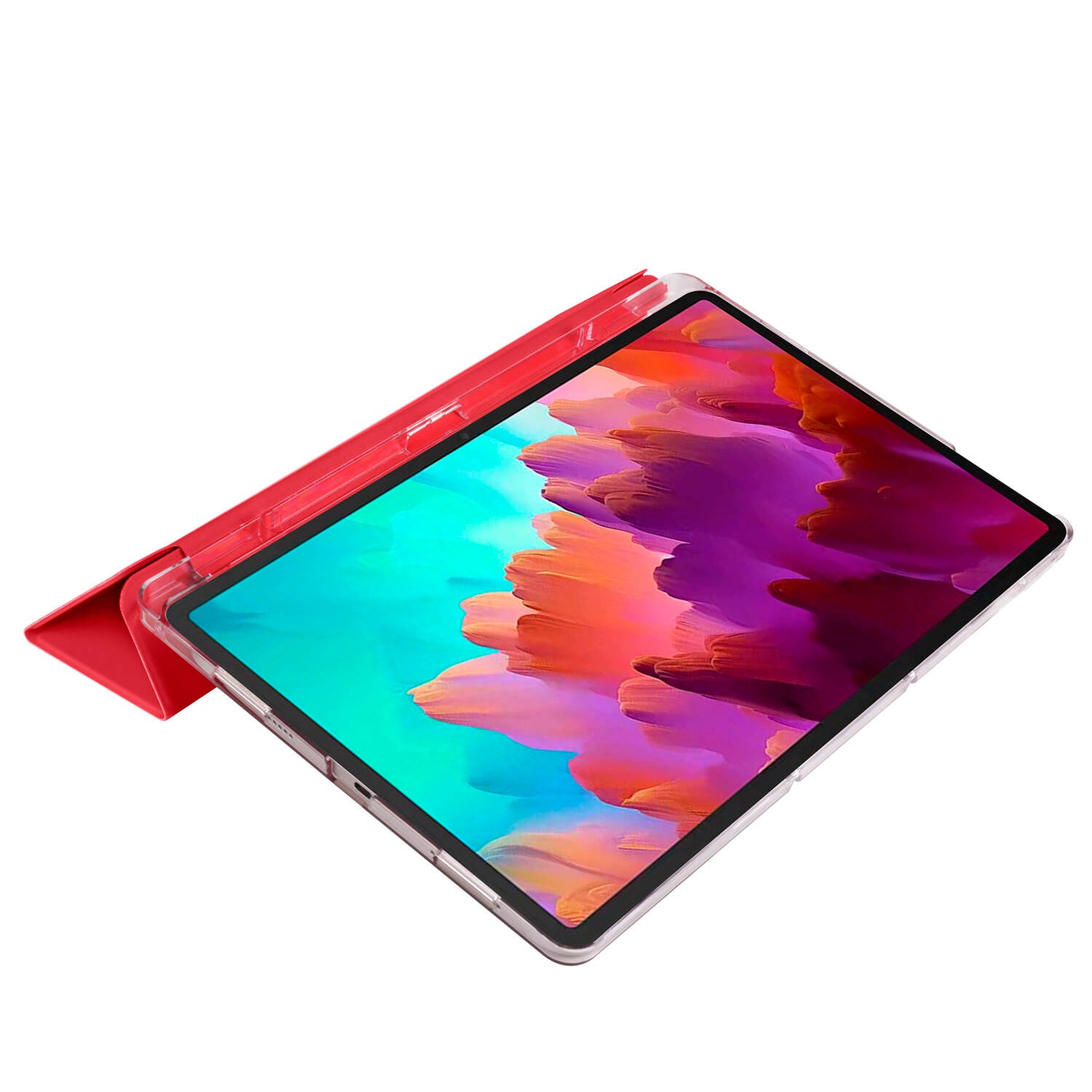 Lenovo Tab P12 Zore Smart Cover Standlı 1-1 Kılıf Pembe