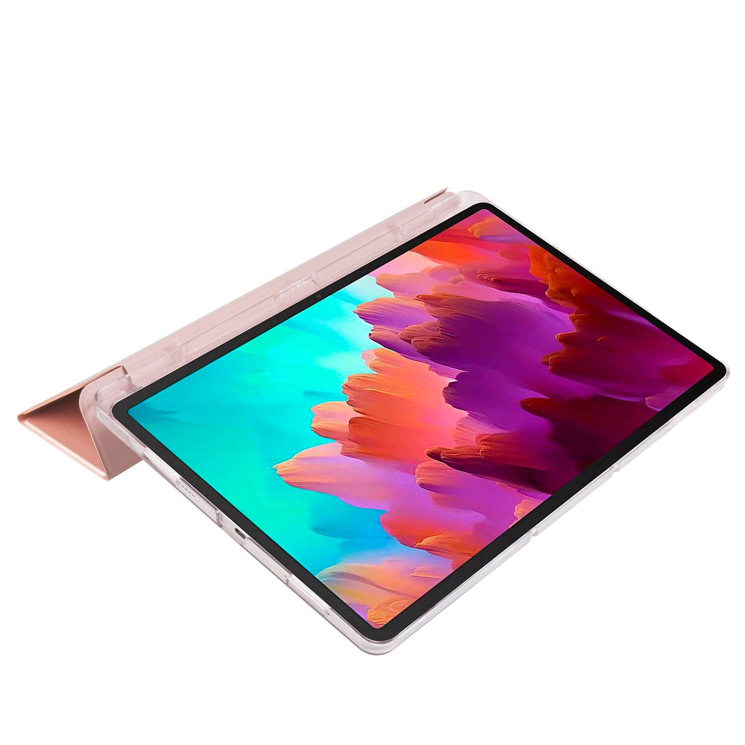 Lenovo Tab P12 Zore Smart Cover Standlı 1-1 Kılıf Siyah