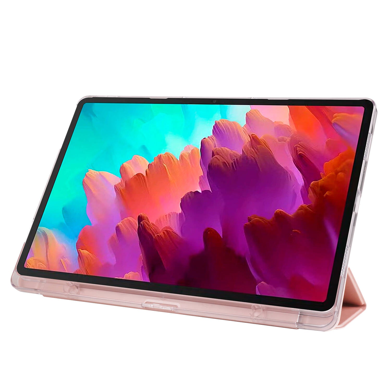 Lenovo Tab P12 Zore Smart Cover Standlı 1-1 Kılıf Siyah