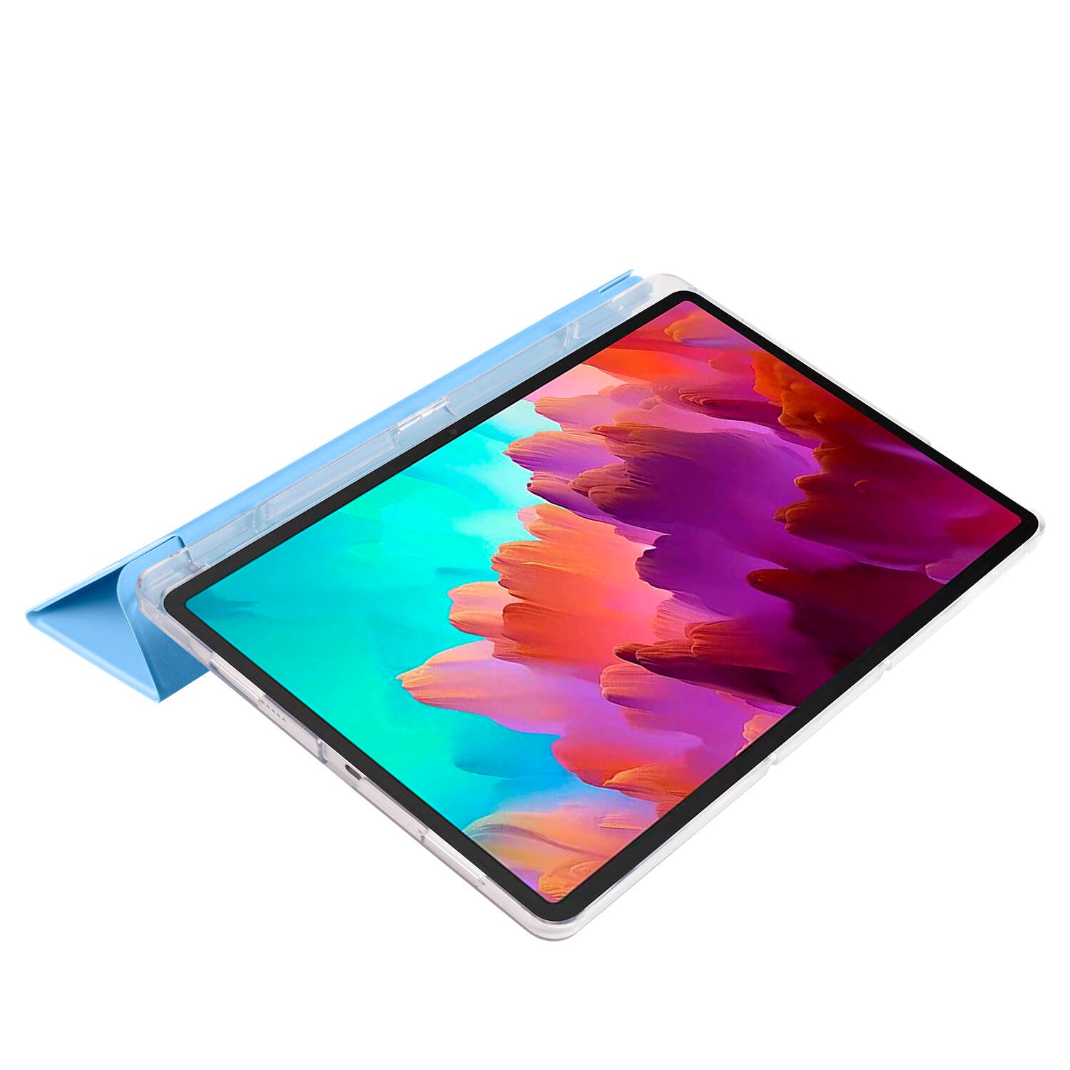 Lenovo Tab P12 Zore Smart Cover Standlı 1-1 Kılıf Mavi