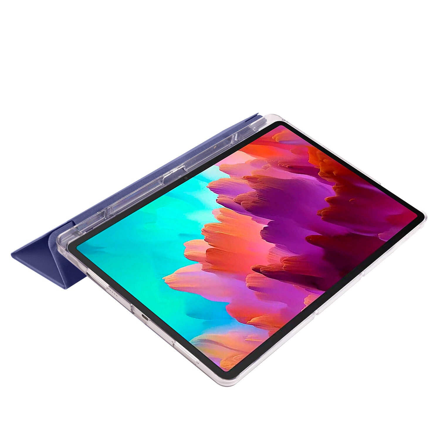 Lenovo Tab P12 Zore Smart Cover Standlı 1-1 Kılıf Mavi