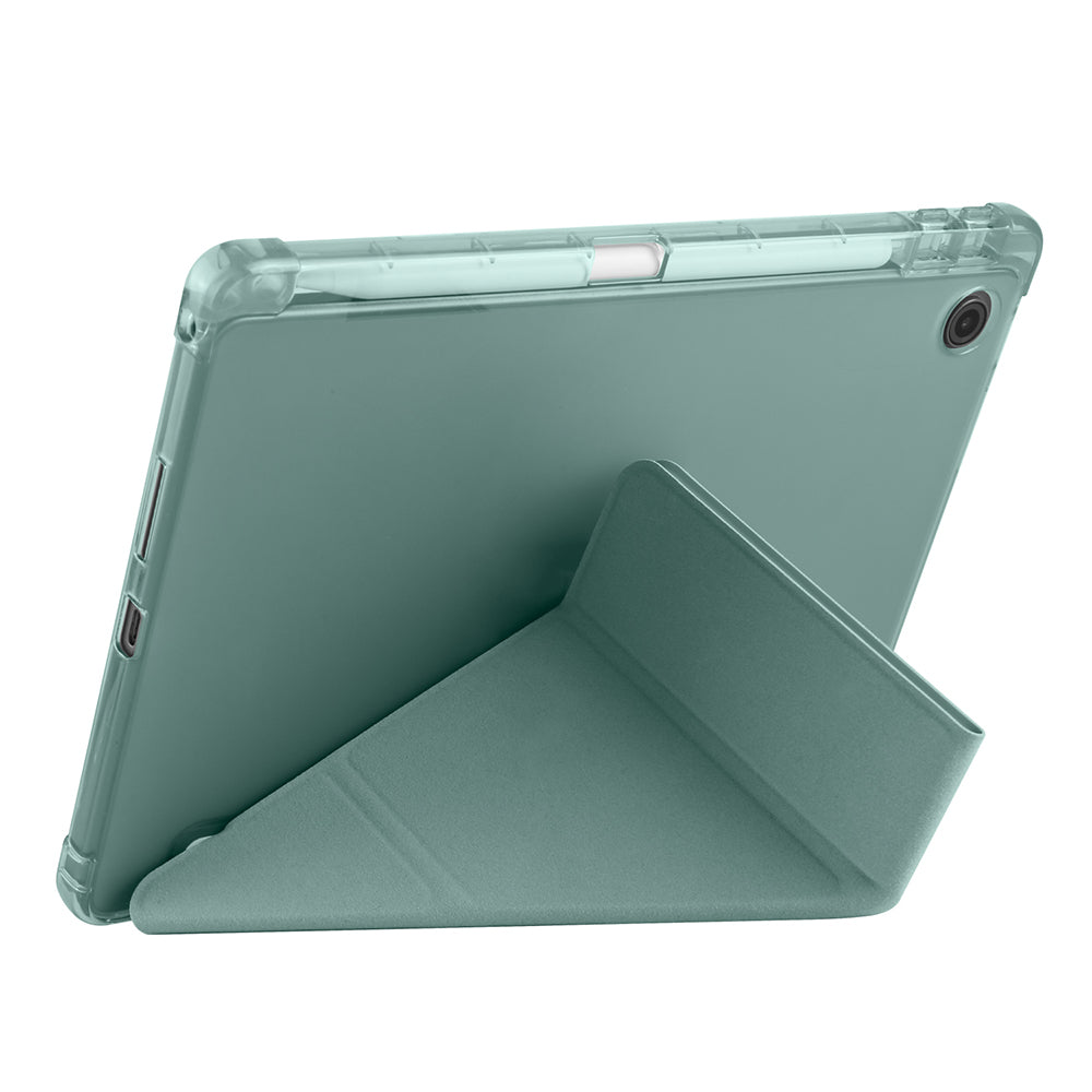 Lenovo Tab TB-311FU Kılıf Zore Tri Folding Kalem Bölmeli Standlı Kılıf Rose Gold