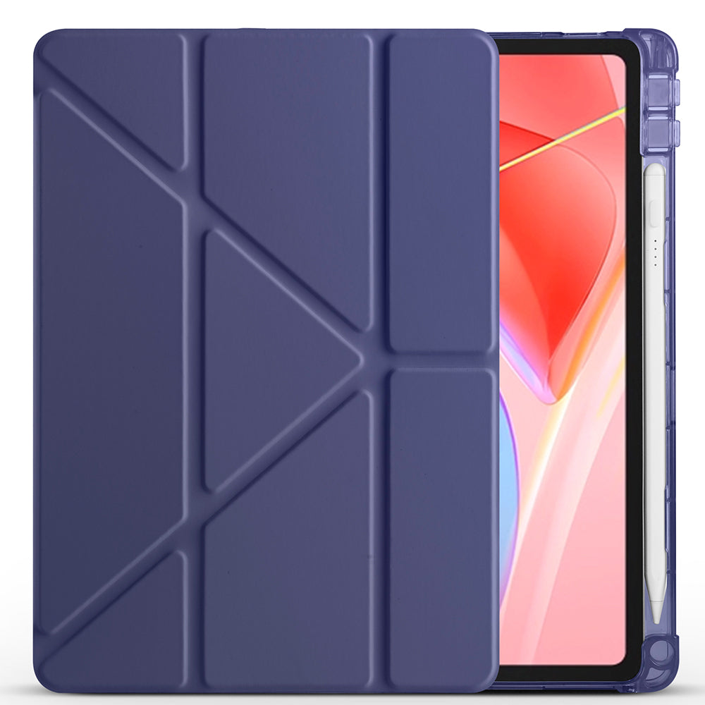 Lenovo Tab TB-311FU Kılıf Zore Tri Folding Kalem Bölmeli Standlı Kılıf Mor
