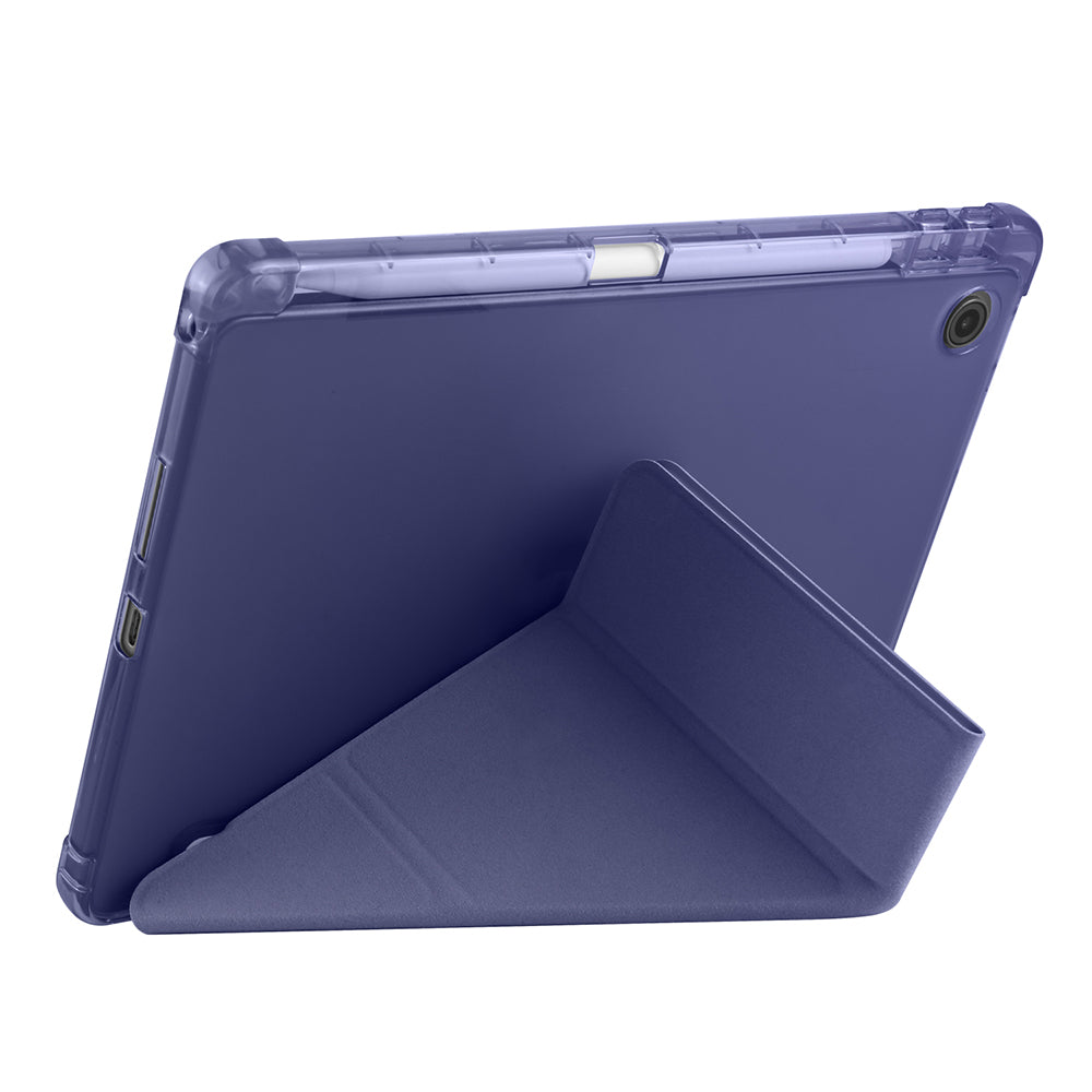 Lenovo Tab TB-311FU Kılıf Zore Tri Folding Kalem Bölmeli Standlı Kılıf Mor