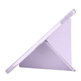 Lenovo Tab TB-311FU Kılıf Zore Tri Folding Kalem Bölmeli Standlı Kılıf Mor
