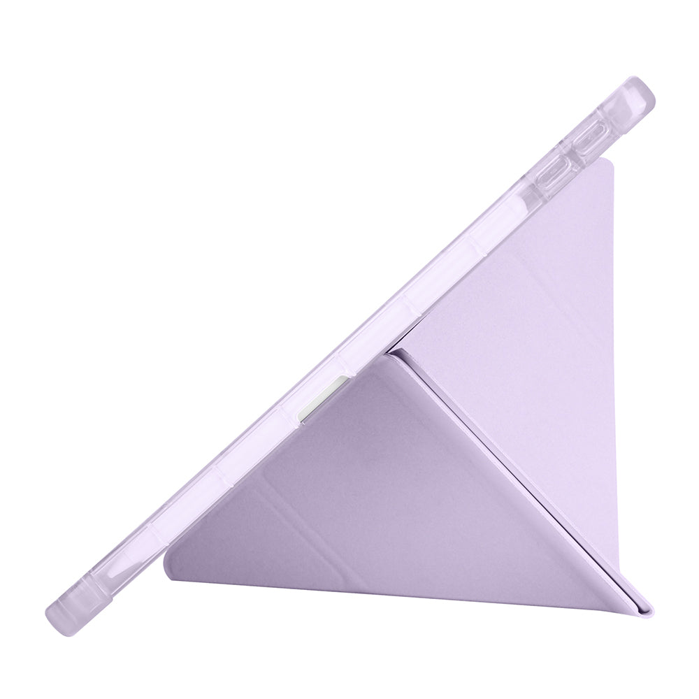Lenovo Tab TB-311FU Kılıf Zore Tri Folding Kalem Bölmeli Standlı Kılıf Mor