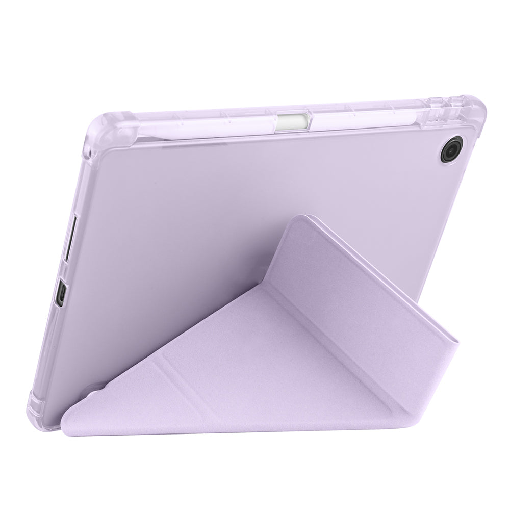 Lenovo Tab TB-311FU Kılıf Zore Tri Folding Kalem Bölmeli Standlı Kılıf Mor