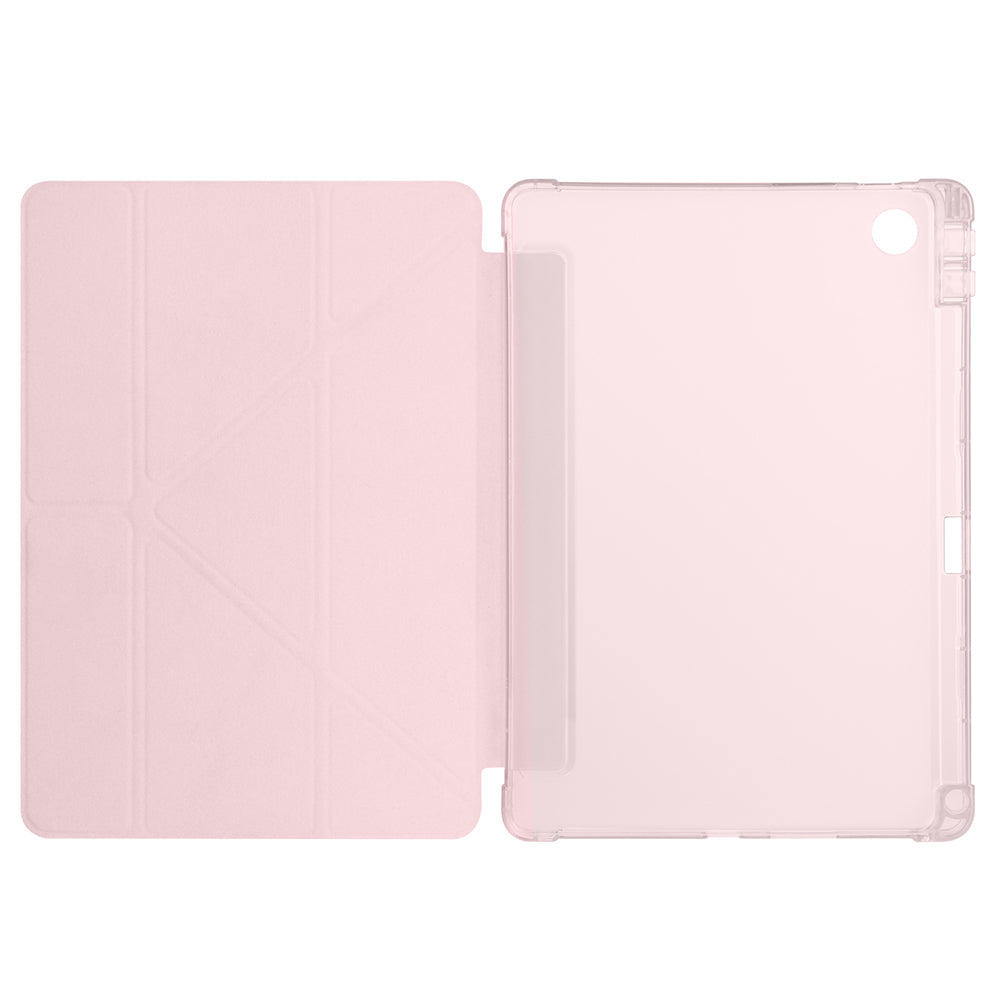 Lenovo Tab TB-311FU Kılıf Zore Tri Folding Kalem Bölmeli Standlı Kılıf Mor
