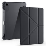Lenovo Tab TB-311FU Kılıf Zore Tri Folding Kalem Bölmeli Standlı Kılıf Siyah