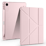 Lenovo Tab TB-311FU Kılıf Zore Tri Folding Kalem Bölmeli Standlı Kılıf Rose Gold